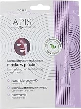 PRZECENA! Normalizująco-nawilżająca maska w płacie do twarzy - APIS Professional Your Home Spa Normalizing And Moisturizing Sheet Mask * — Zdjęcie N1