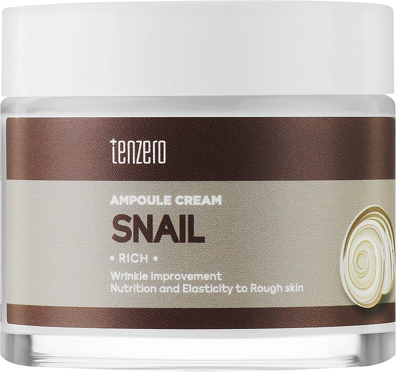 Krem do twarzy z ampułką ślimaka - Tenzero Rich Snail Ampoule Cream — Zdjęcie N1