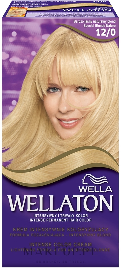 PRZECENA! Kremowa farba intensywnie koloryzująca do włosów - Wella Wellaton * — Zdjęcie 12.0 - Jasny naturalny blond