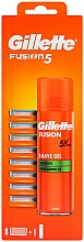 Zestaw do golenia - Gillette Fusion (sh/gel/200ml + blades/8szt) — Zdjęcie N1