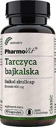 Suplement diety Tarczyca bajkalska, 400 mg - PharmoVit  — Zdjęcie N1