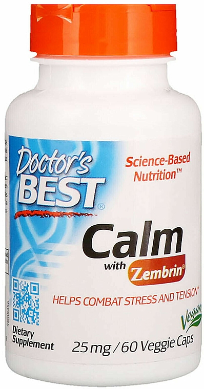 Suplement diety na uspokojenie - Doctor's Best Calm with Zembrin — Zdjęcie N1
