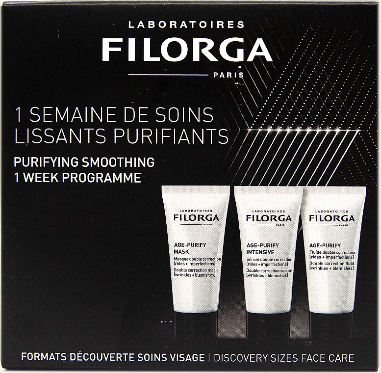 Zestaw miniproduktów do ciała - Filorga Age Purify Purifying Smoothing (mask/7ml + serum/7ml + fl/7ml) — Zdjęcie N4