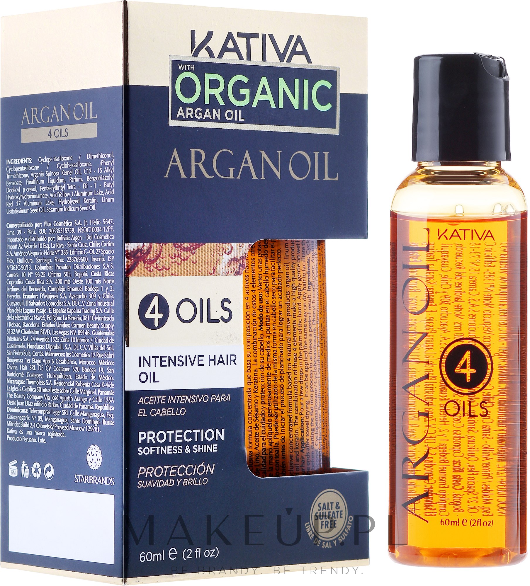 Odżywczy olejek z olejem arganowym do włosów - Kativa Argan Oil — Zdjęcie 60 ml
