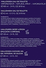 Halloween Eau - Zestaw (edt/100ml + b/l/100ml + sh/g/100ml + mini/4.5ml) — Zdjęcie N3