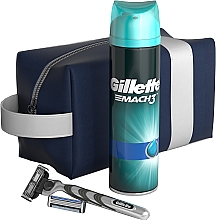 Zestaw - Gillette Mach 3 Extra Comfort (sh/gel/200ml + razor + blade/2pcs + bag) — Zdjęcie N2
