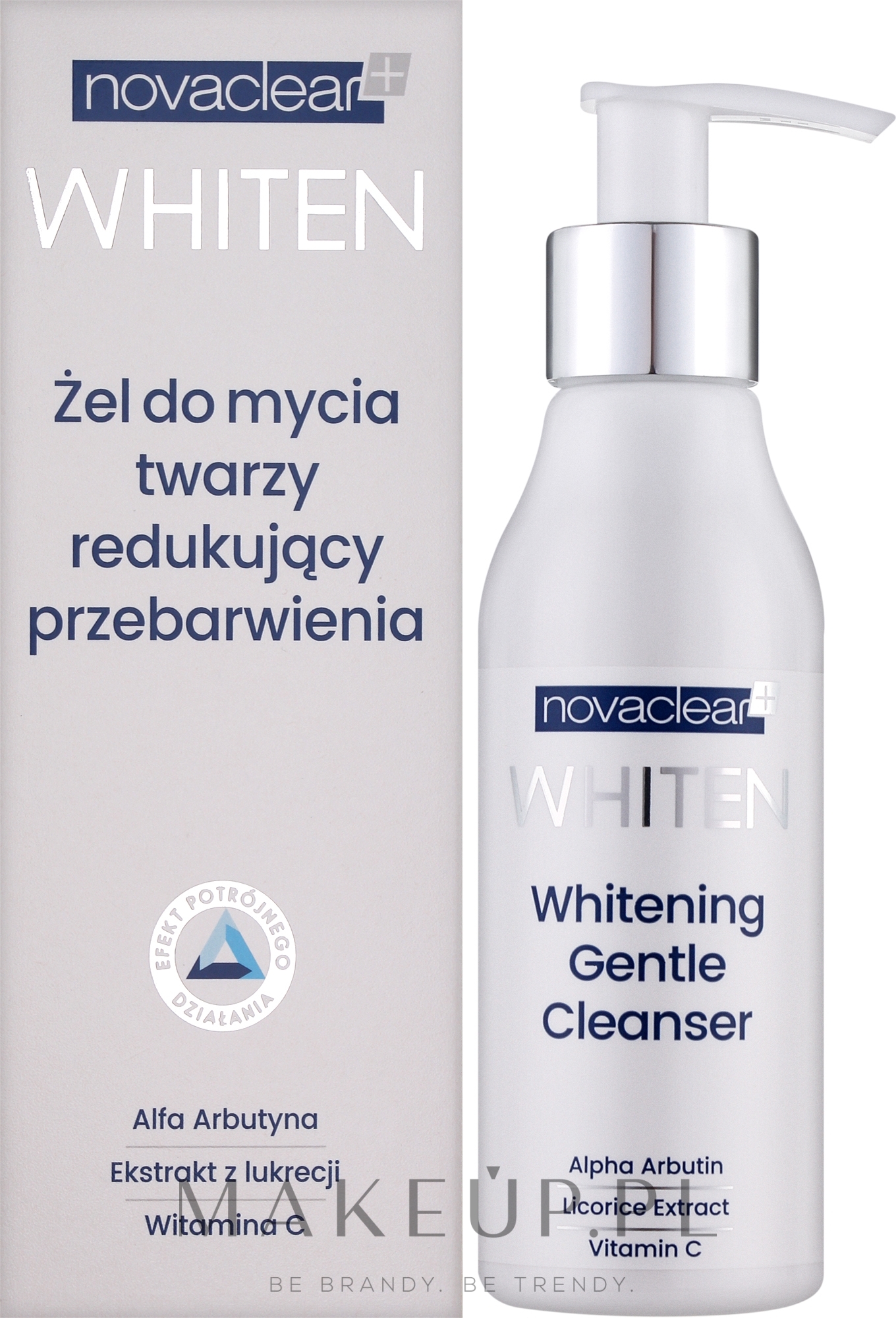Wybielający żel do mycia twarzy - Novaclear Whiten Whitening Gentle Cleanser — Zdjęcie 150 ml