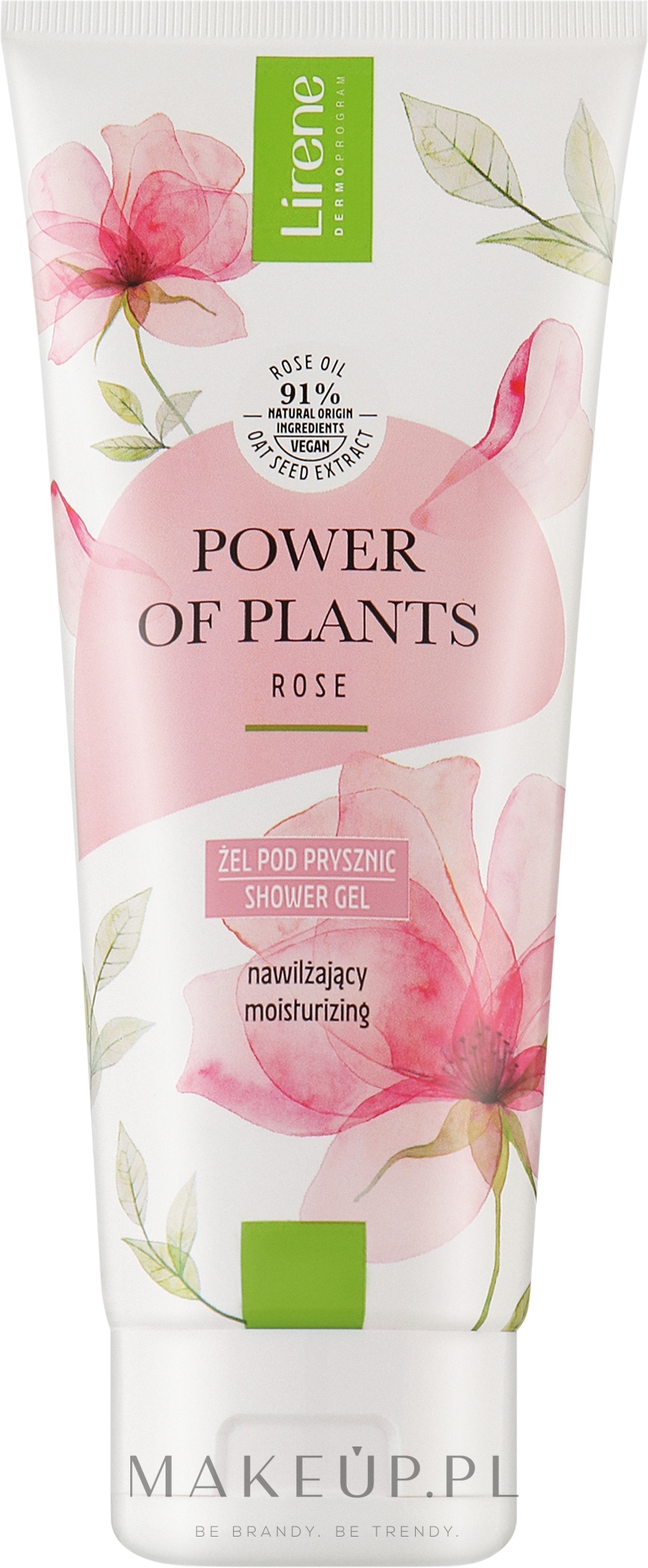 Nawilżający żel pod prysznic - Lirene Power Of Plants Rose Shower Gel — Zdjęcie 200 ml