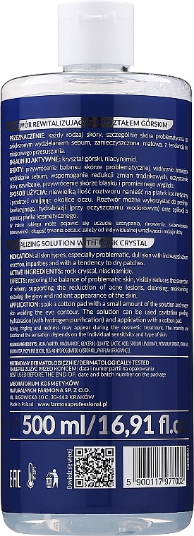 WYPRZEDAŻ Roztwór rewitalizujący z kryształem górskim - Farmona Professional Hydra Technology Revitalizing Solution * — Zdjęcie N3