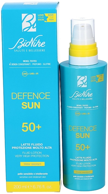 Balsam do ciała z filtrem przeciwsłonecznym - BioNike Defence Sun SPF50+ Fluid Lotion Water Resistant — Zdjęcie N2