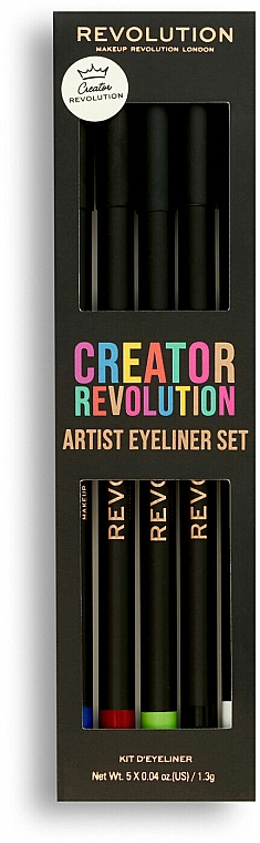 Zestaw - Makeup Revolution Creator Revolution Artist Kohl Eyeliner Set (eyeliner/5x1.3g) — Zdjęcie N4