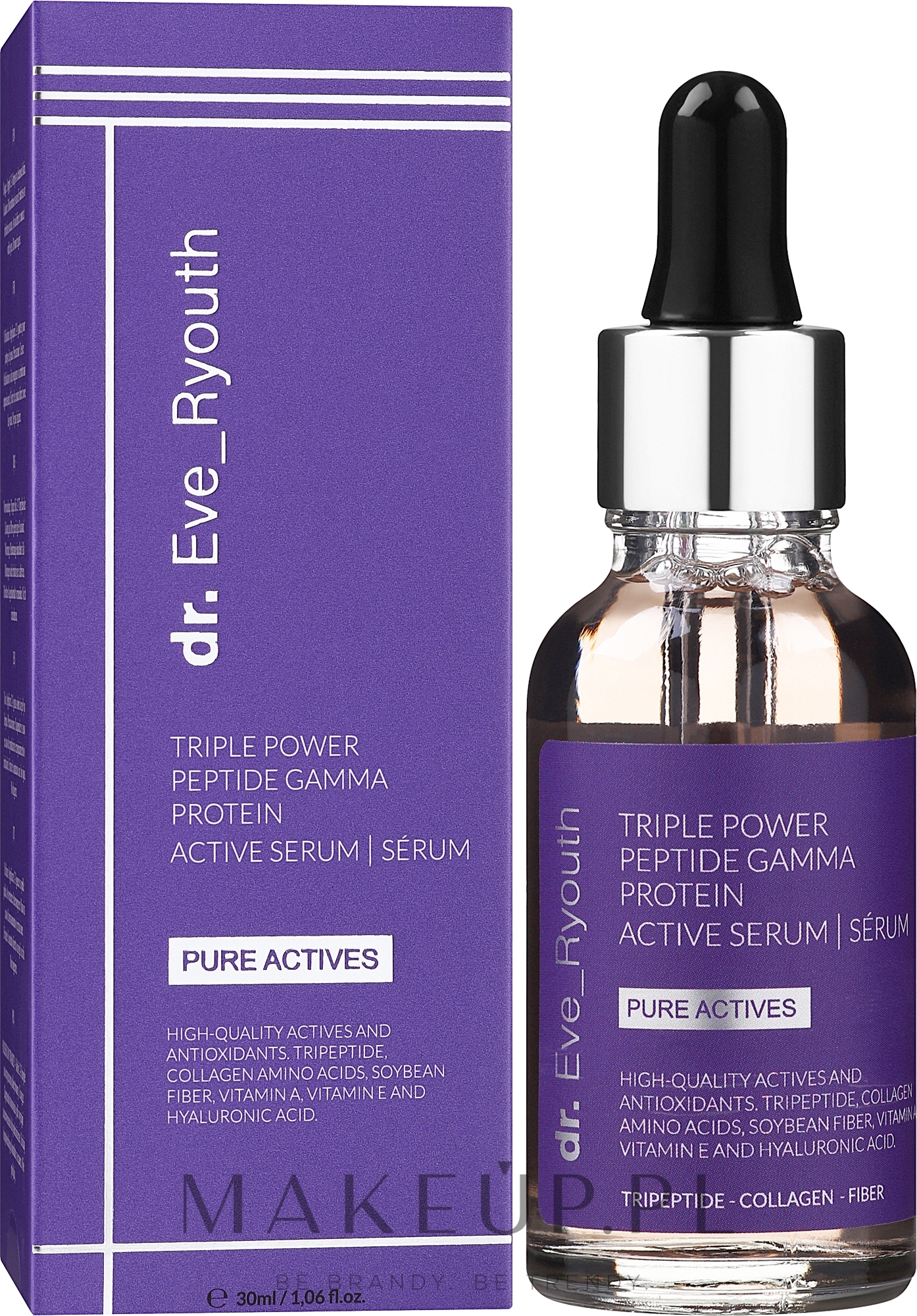 Aktywne serum z białkiem i peptydami - Dr. Eve_Ryouth Triple Power Peptide Gamma Protein Active Serum  — Zdjęcie 30 ml