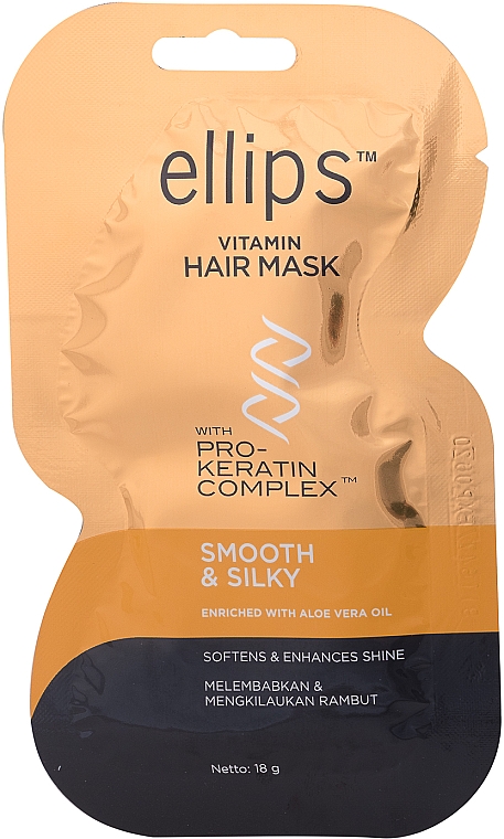 Jedwabista maska do włosów z kompleksem Pro-Keratin - Ellips Vitamin Hair Mask Smooth & Silky — Zdjęcie N4