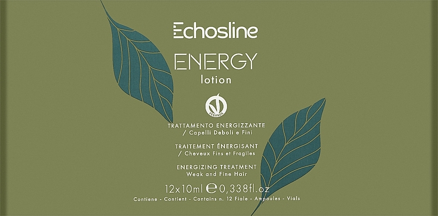 Energetyzujący lotion do włosów cienkich i osłabionych w ampułkach - Echosline Energy Lotion