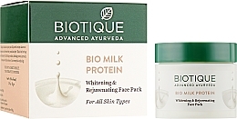 Kup Odmładzająca wybielająca maska do twarzy Bioproteiny mleka - Biotique Bio Milk Protein Whitening and Rejuvenating Face Pack