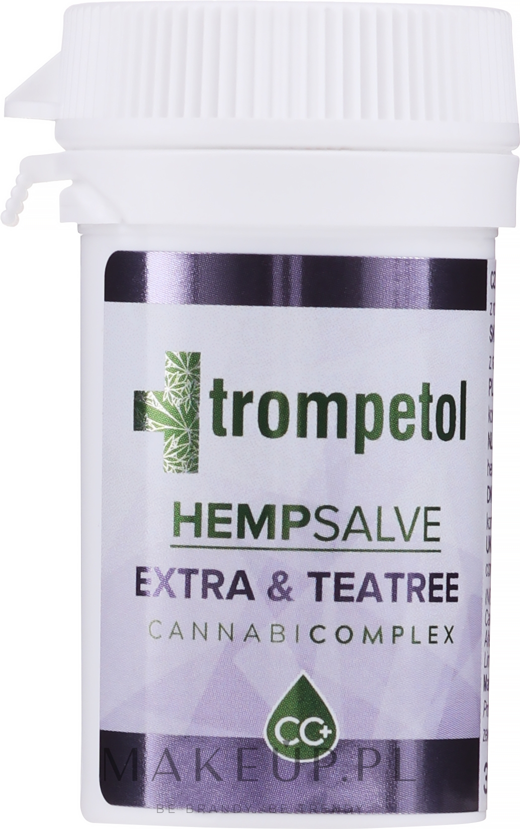 Konopna maść do ciała z olejkiem z drzewa herbacianego - Trompetol Hemp Salve Extra & Tea Tree — Zdjęcie 30 ml