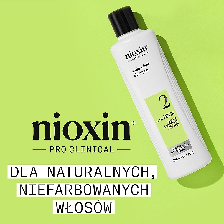 Szampon do pielęgnacji skóry głowy i włosów - Nioxin Pro Clinical System 2 Scalp + Hair Thickening Shampoo — Zdjęcie N4