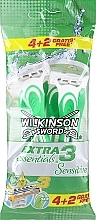 Maszynki jednorazowe, 6 szt. - Wilkinson Sword Extra 3 Sensitive — Zdjęcie N1