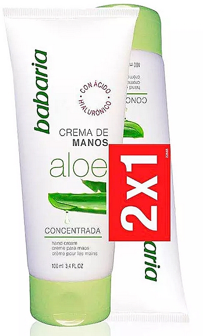 Zestaw - Babaria Aloe Vera Hand Cream Set (h/cr/2x100ml) — Zdjęcie N1