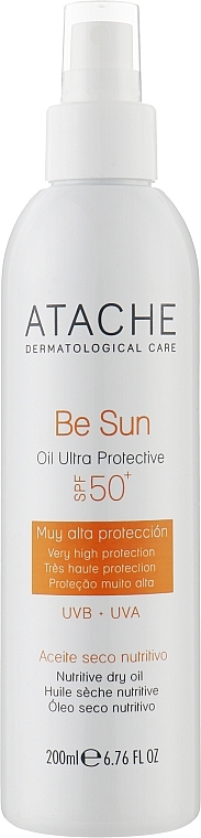 Odmładzający suchy olejek do ciała z filtrem przeciwsłonecznym - Atache Be Sun Oil Ultra Protective SPF50 — Zdjęcie N1