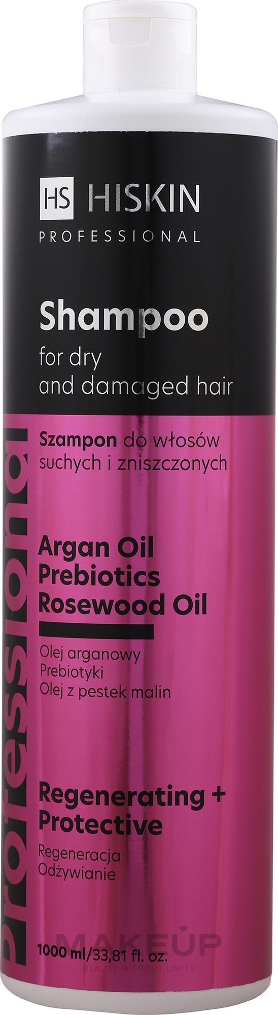 Odżywczy szampon regenerujący do włosów suchych i zniszczonych - HiSkin Professional Shampoo — Zdjęcie 1000 ml