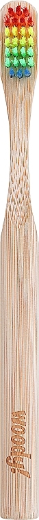 Bambusowa szczoteczka do zębów dla dzieci, miękkie kolorowe włosie - WoodyBamboo Bamboo Toothbrush Kids Soft/Medium — Zdjęcie N2