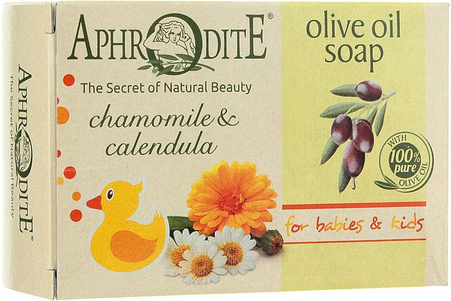 Mydło oliwkowe z rumiankiem i nagietkiem - Aphrodite Olive Oil Soap With Chamomile & Calendula — Zdjęcie N2