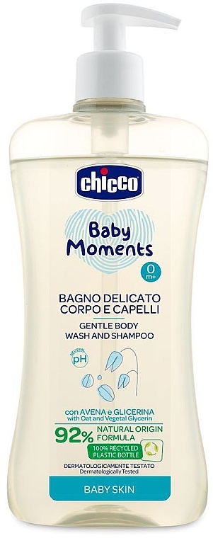 Delikatny płyn do mycia ciała i włosów - Chicco Baby Moments Gentle Body Wash And Shampoo — Zdjęcie N6