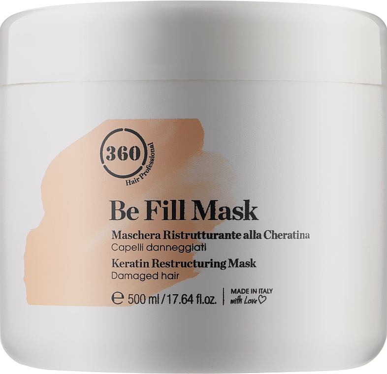 Odżywcza maska do włosów suchych i zniszczonych z keratyną - 360 Be Fill Damaged Hair Restructuring Mask — Zdjęcie N1