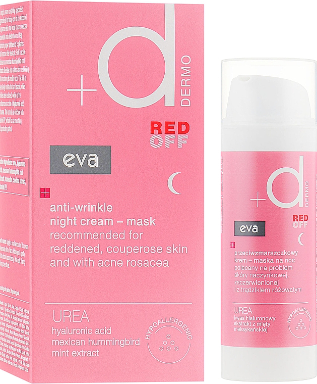 Przeciwzmarszczkowy krem-maska na noc - Eva Dermo Red Off Night Cream — Zdjęcie N1