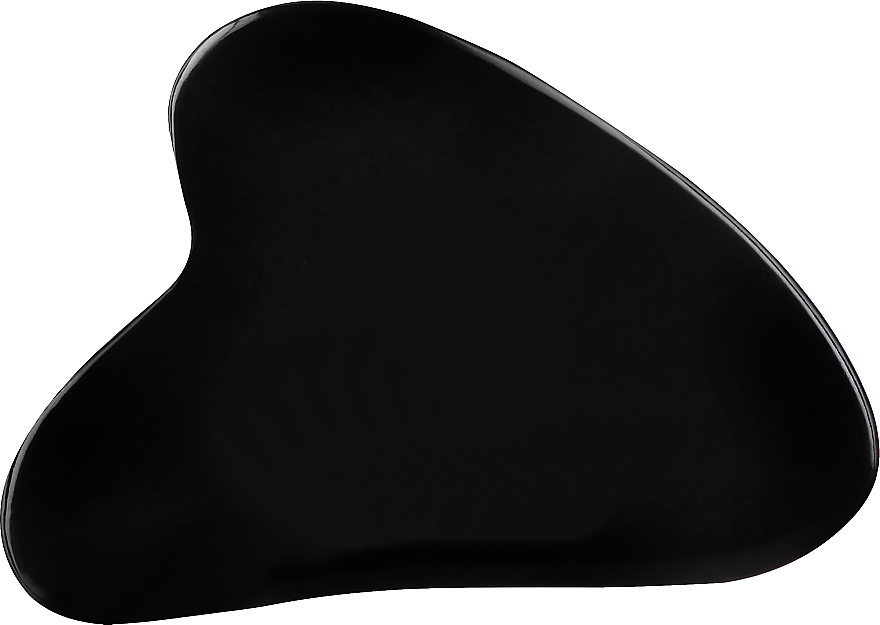 Płytka Gua Sha do masażu twarzy z czarnego jadeitu - Deni Carte  — Zdjęcie N1
