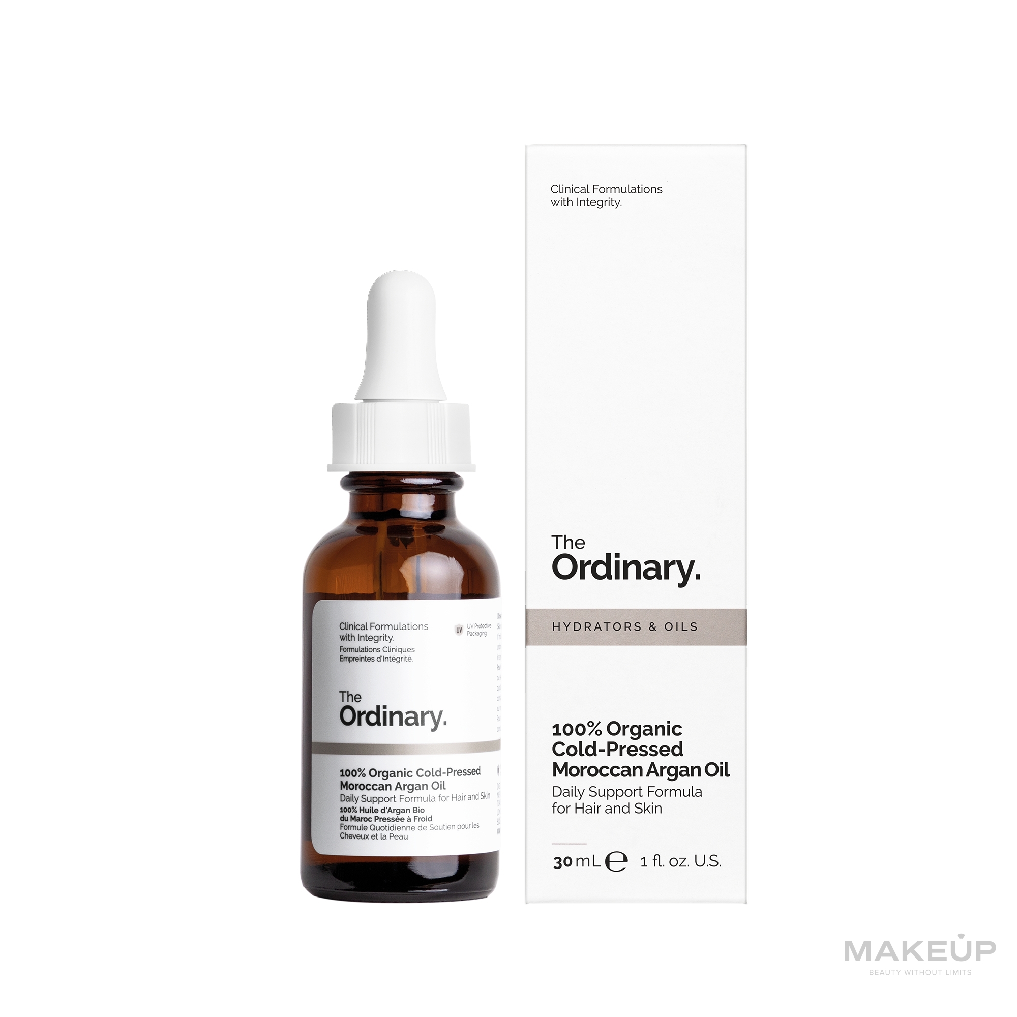 The Ordinary 100% Organic Cold Pressed Moroccan Argan Oil - Czysty olej arganowy tłoczony na zimno — Zdjęcie 30 ml