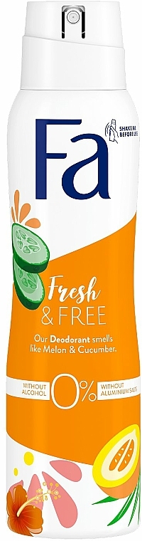 Dezodorant w sprayu Ogórek i melon - Fa Fresh & Free Cucumber & Melon — Zdjęcie N1