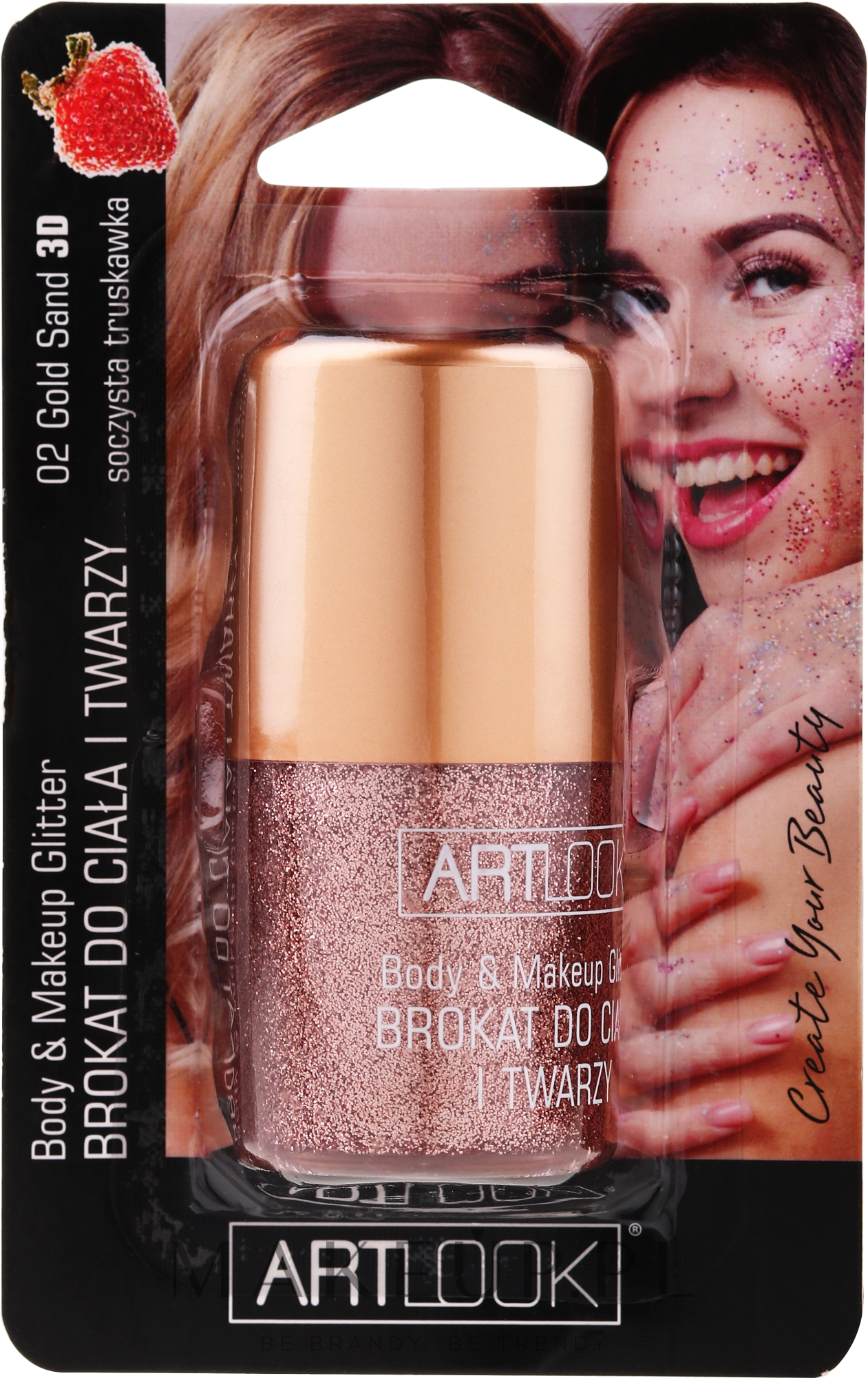Brokat do twarzy i ciała - Artlook Body & Make Up Glitter — Zdjęcie 02 - Gold Sand