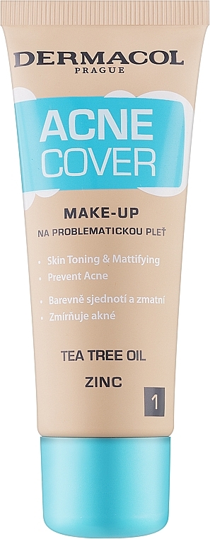 Przeciwtrądzikowy matujący krem tonalny - Dermacol Acne Cover Make-up — Zdjęcie N1