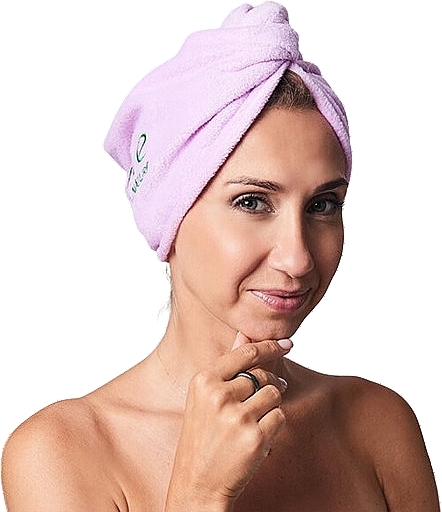 Zestaw Ręcznik + turban + opaska na głowę, fioletowy - Yeye — Zdjęcie N2