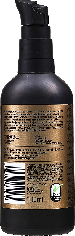 Rozświetlający olejek do ciała z olejem konopnym - Cannamea Shimmering Body Oil With Help Oil — Zdjęcie N2