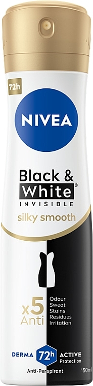 Antyperspirant w sprayu - NIVEA Black & White Invisible Silky Smooth