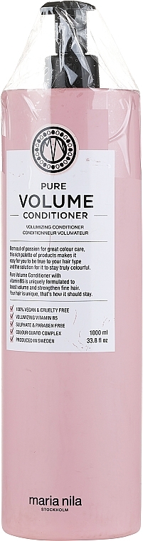 PRZECENA! Nawilżająca odżywka dodająca włosom objętości - Maria Nila Pure Volume Conditioner * — Zdjęcie N1