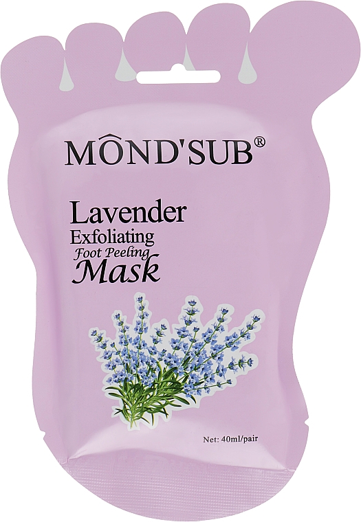 Złuszczająca maska do stóp z lawendą - Mond'Sub Lavender Exfoliating Foot Peeling Mask