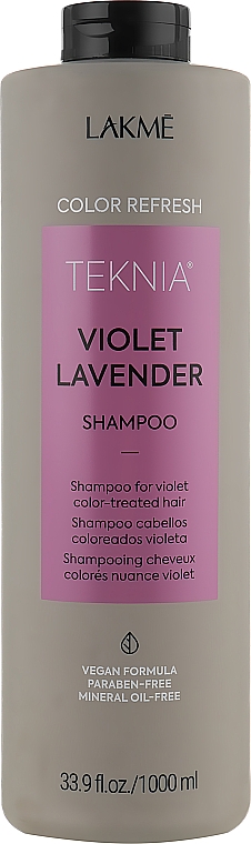 Szampon odświeżający kolor włosów w odcieniach fioletu - Lakmé Teknia Violet Lavender Shampoo — Zdjęcie N3