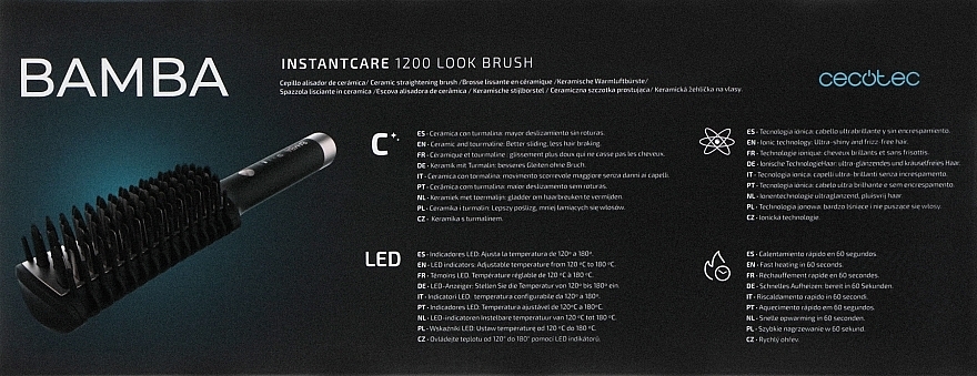 Szczotka-prostownica - Cecotec Bamba InstantCare 1200 Look Brush  — Zdjęcie N2