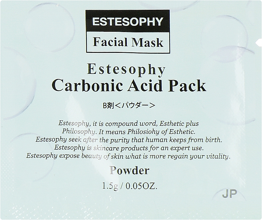 Maseczka do twarzy z karboksyterapią - Estesophy Carbonic Acid Pack Platina — Zdjęcie N1