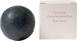 Kup Szampon w kostce Black Charcoal, w opakowaniu tekturowym - Erigeron All in One Vegan Shampoo Ball Black Charcoal