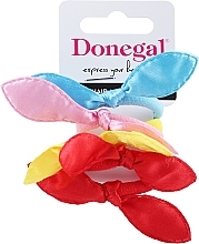 Kup Gumki do włosów, 5 sztuk, FA-5682+1, czerwona + różowa + żółta + niebieska - Donegal