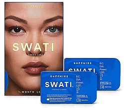 Kup Kolorowe soczewki kontaktowe Sapphire, 1 miesiąc - Swati 1-Month Deep-Sea Blue Coloured Lenses