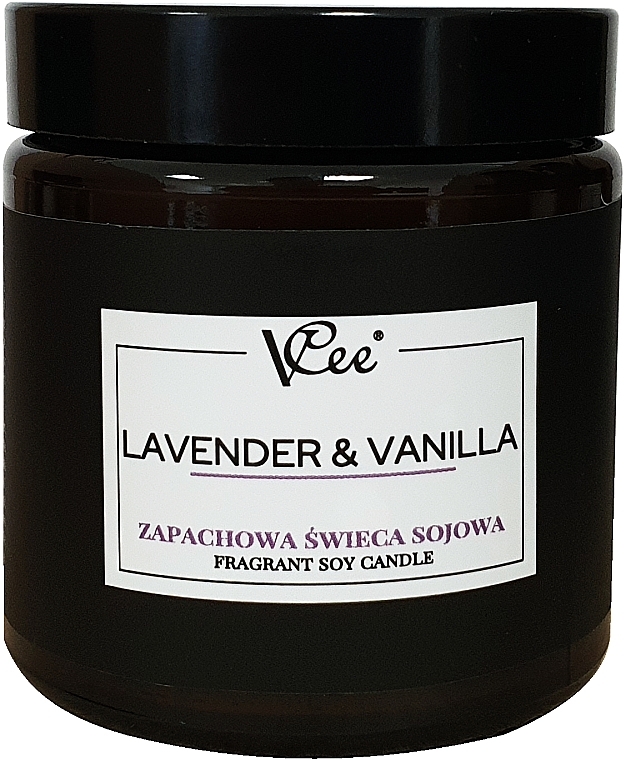 Zapachowa świeca sojowa Lawenda i wanilia - Vcee Lavender & Vanilla Fragrant Soy Candle — Zdjęcie N1