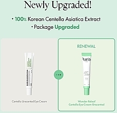 Kojący krem pod oczy z wąkrotką azjatycką bez olejków eterycznych - Purito Seoul Wonder Releaf Centella Eye Cream Unscented — Zdjęcie N2