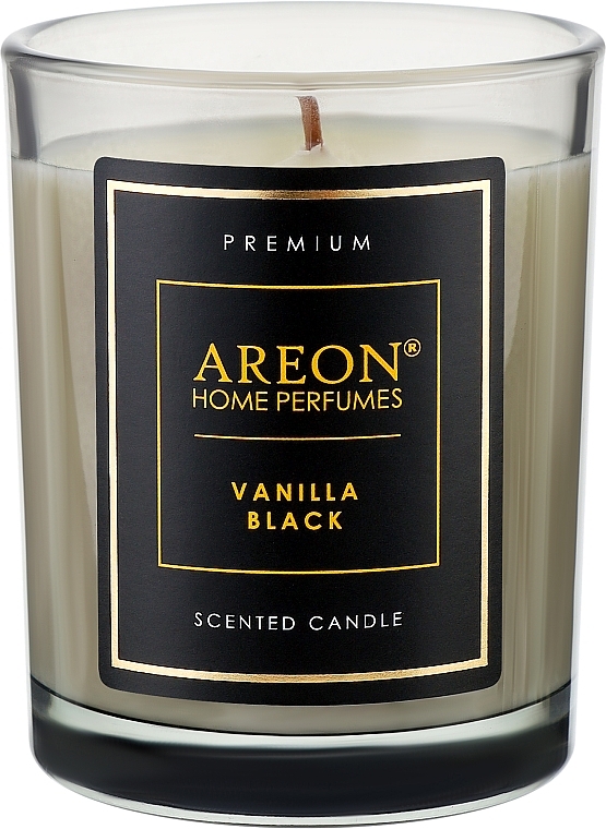 Świeca zapachowa - Areon Home Perfumes Premium Vanilla Black Scented Candle — Zdjęcie N1