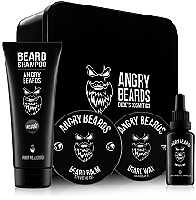 Kup Zestaw - Angry Beards The Traveller (beard/sham/250ml + b/oil/30ml + b/balm/50ml + b/wax/30ml)